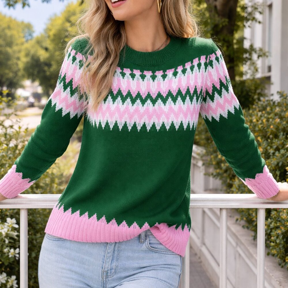 NWT Green Faire Isle Sweater